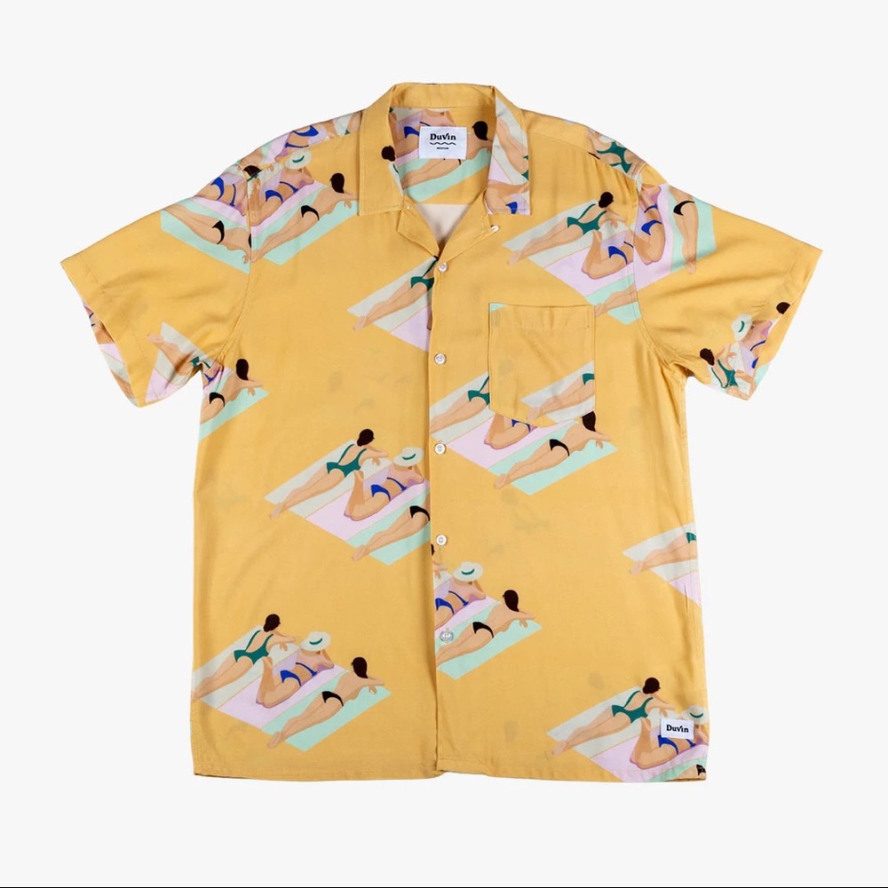 Duvin Beach Day Cuban Collar Shirt. Collab w/Outer Banks